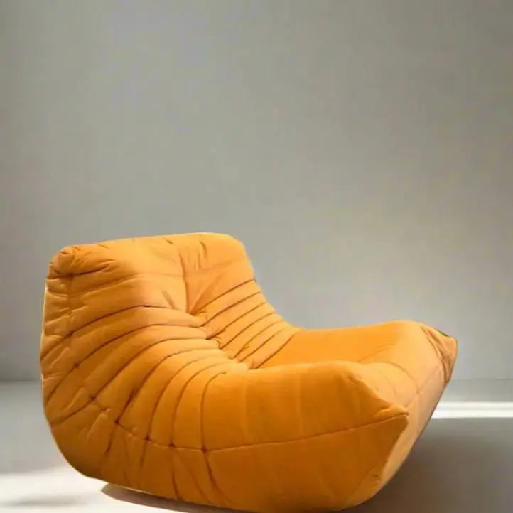 SofaByDesign Yellow Vegan Suede Fireside Sofa Single Seater modern lounge - Sofa By Design