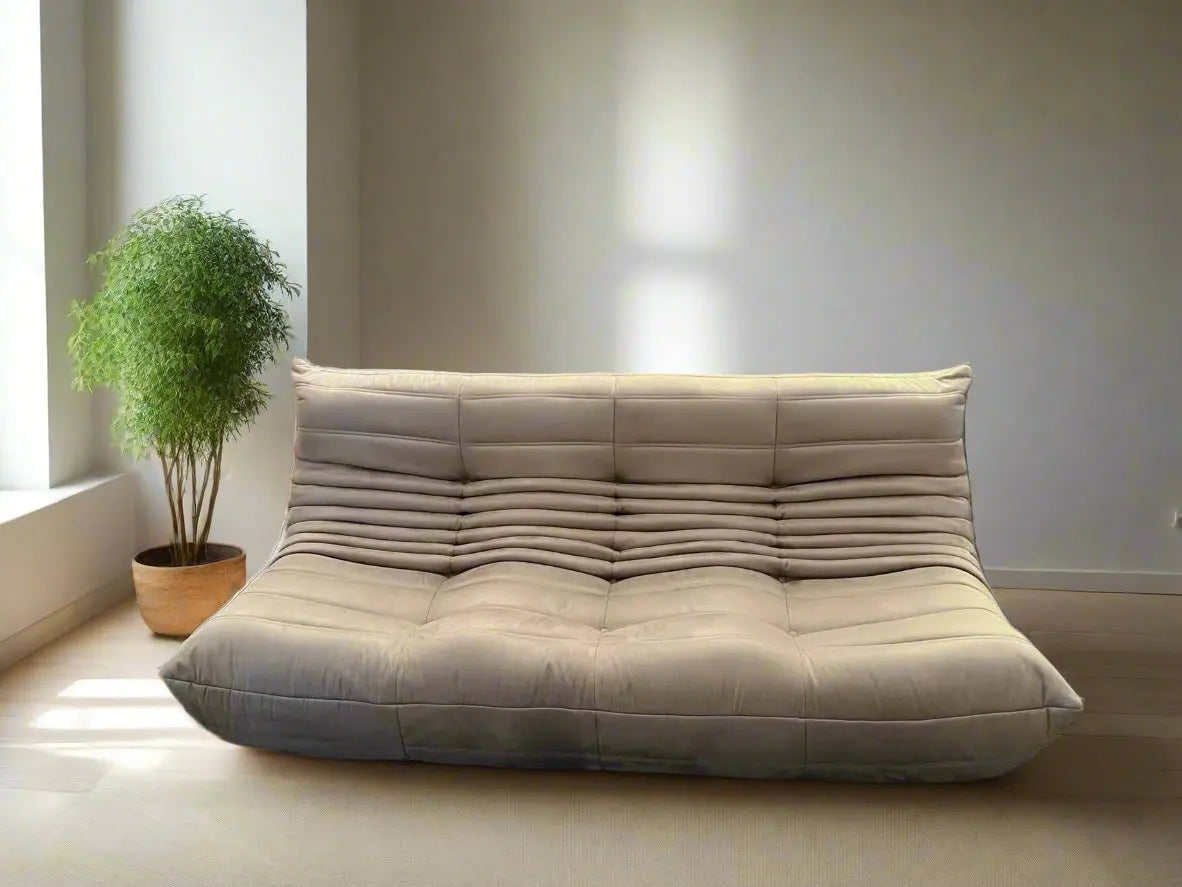 SofaByDesign Fireside Modern Retro Sofa Three Seater lazy Caterpillar Couch - Sofa By Design