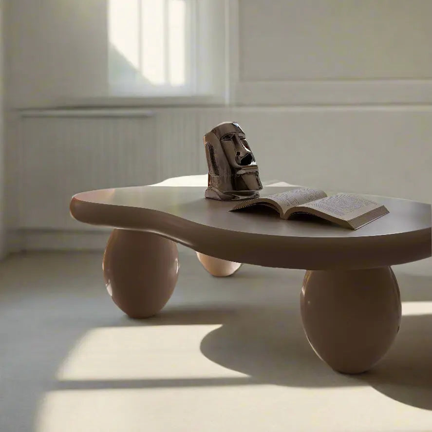 Cream White Modern Cloud Coffee Table – Sculptural Minimalist Centerpiece Sofa By Design