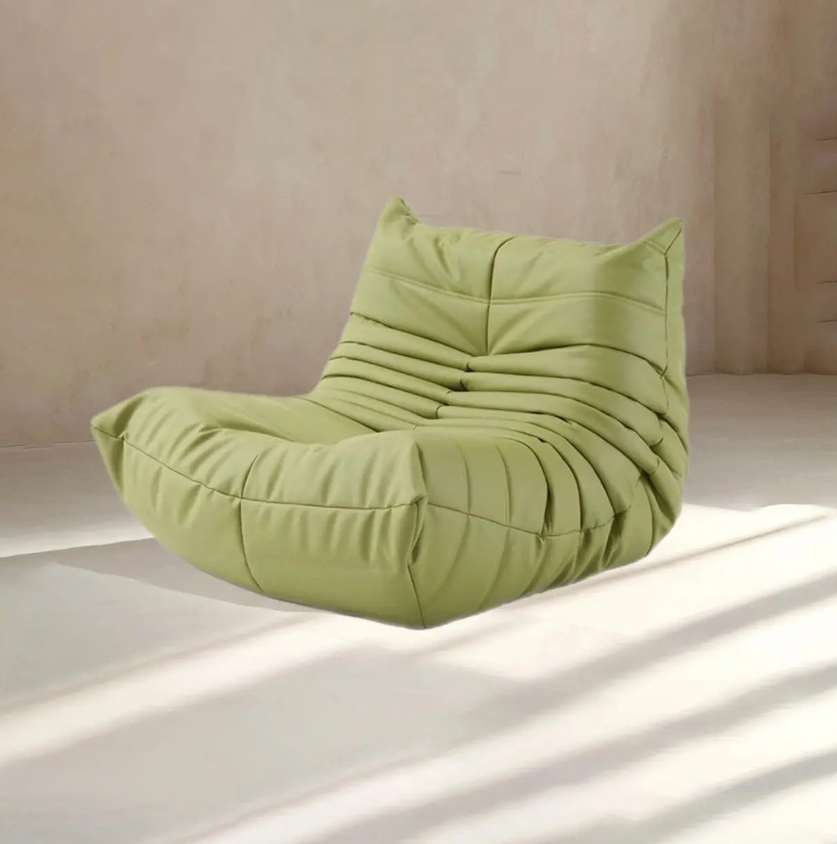 Sofa By Design Avocado Green Microfiber Leather Togo-inspired Chair Replica - Sofa By Design