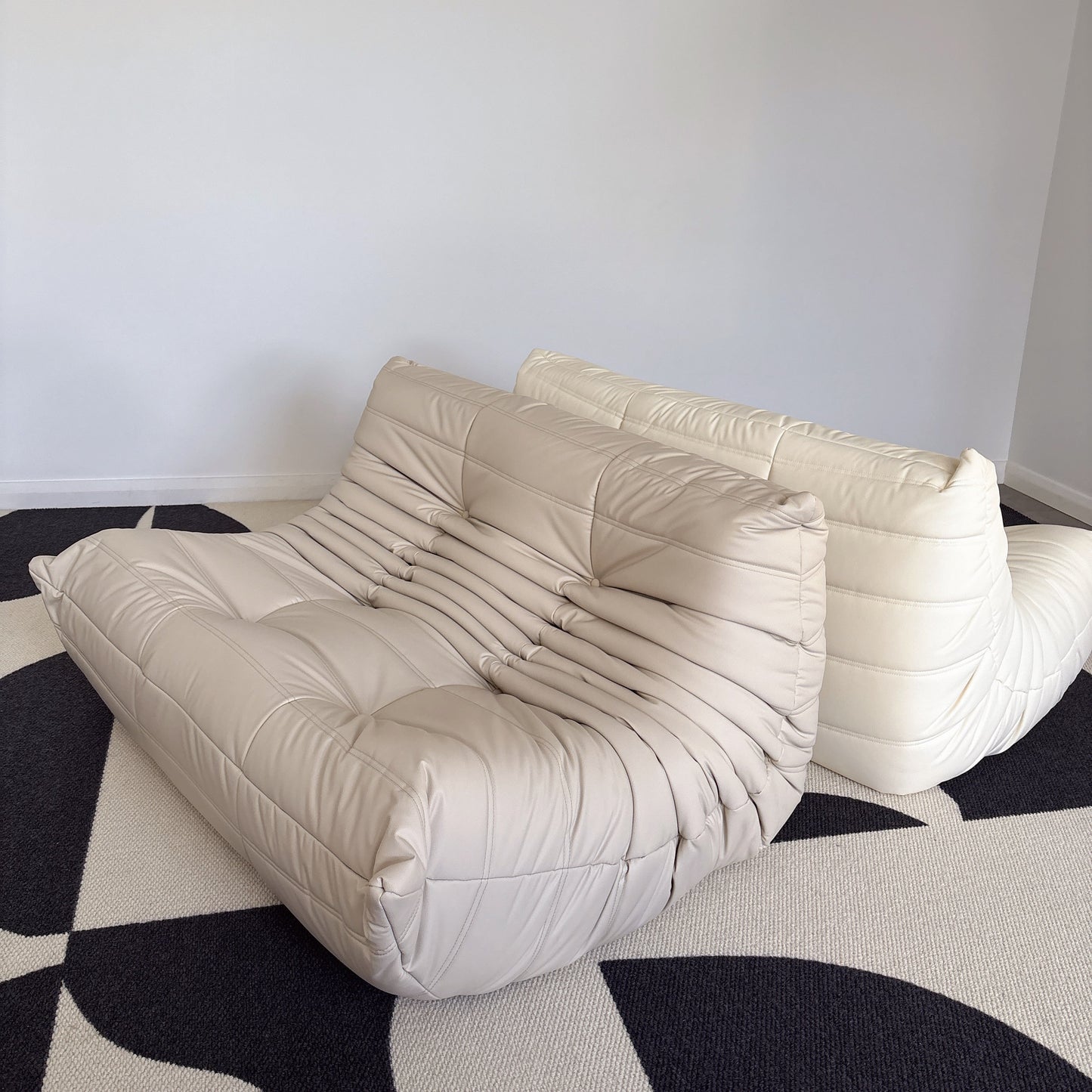 Sofa By Design Fireside Sofa Beige Vegan Leather Two Seater Sofa Sofa By Design