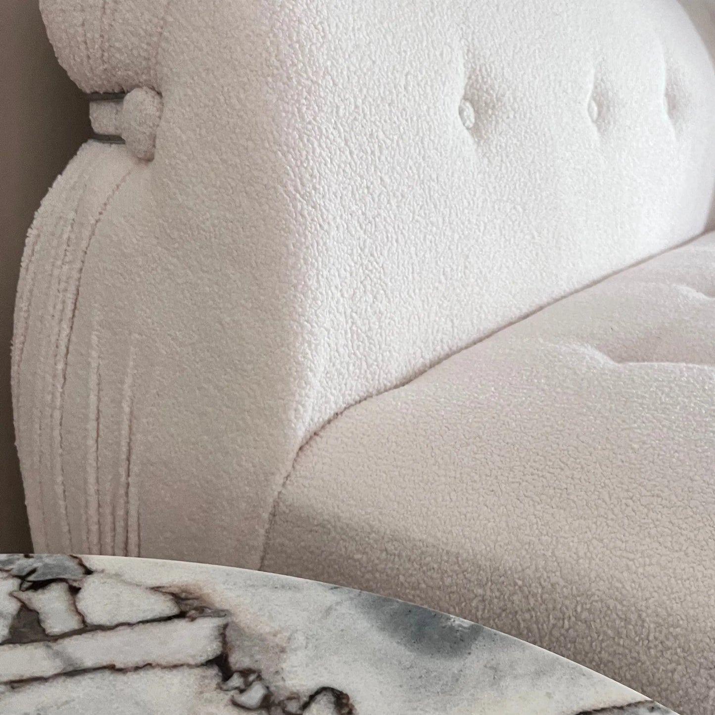 SofaByDesign Hippo Cream White Boucle Three Seater Lounge sofa TopTasteLife