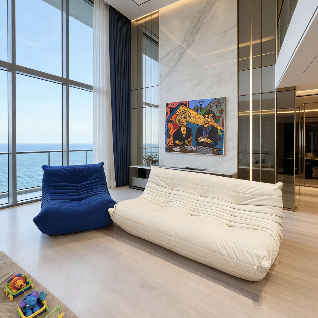 Togo Style Sofa High-Quality Reproduction Details