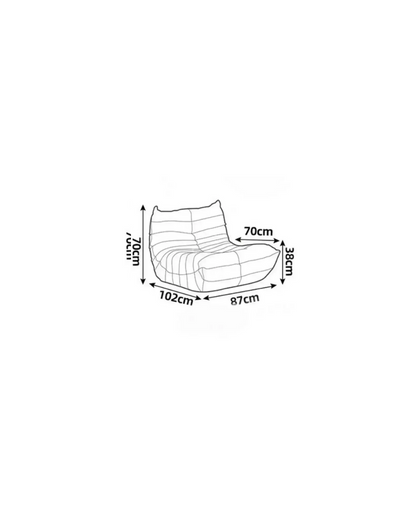Sofa By Design Royal Blue Togo-inspired sofa Sofa By Design