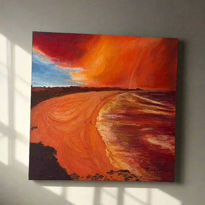 SofaByDesign Original Oil Paint Bondi Beach Dusk Hand Painted Wall Arts Sofa By Design