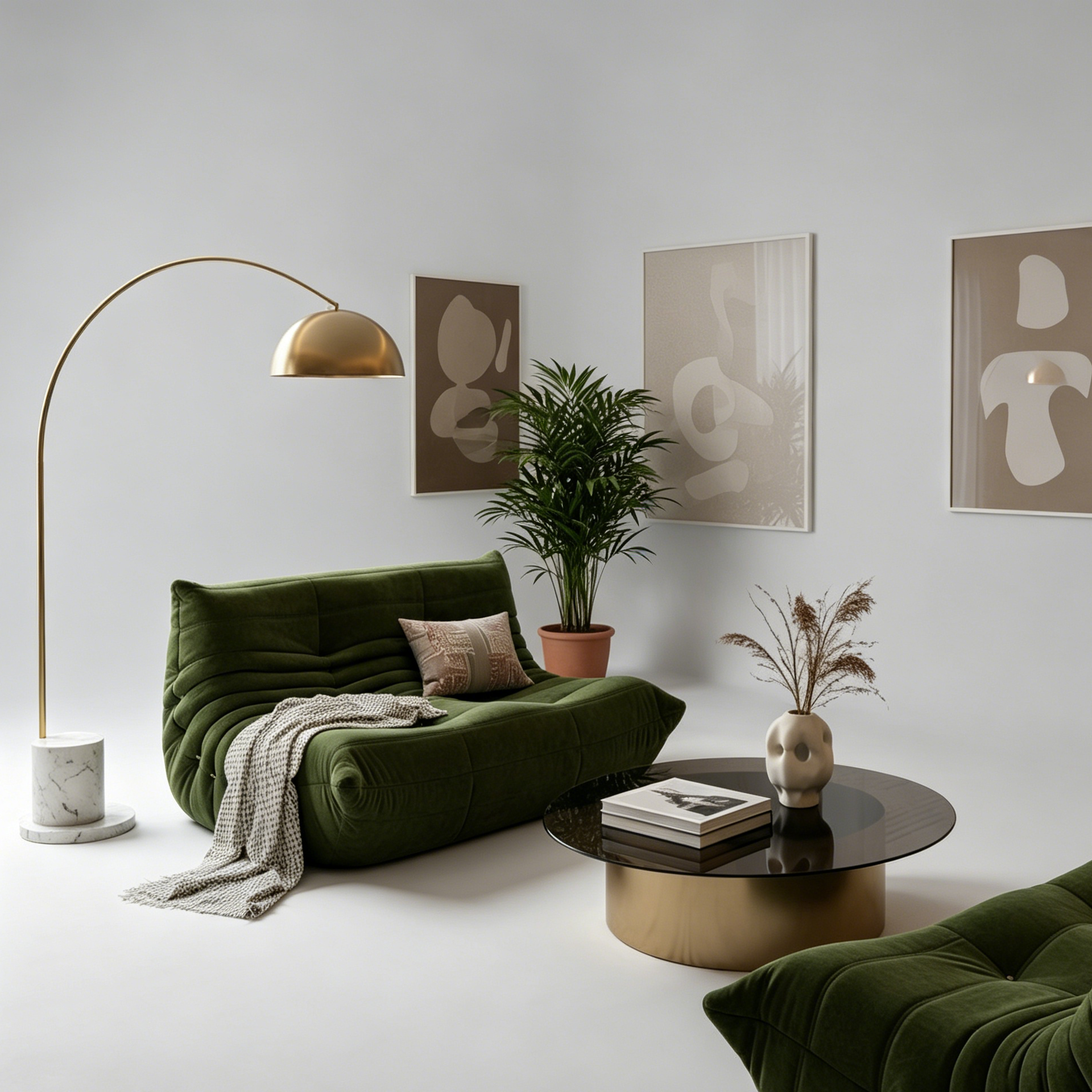 Sofa By Design | Two Seater Forest Green Vegan Suede Fireside Lounge