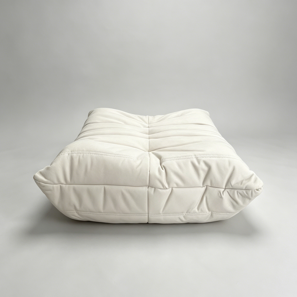 Sofa By Design Fireside Sofa Ottoman Footstool Cream White Vegan Leather