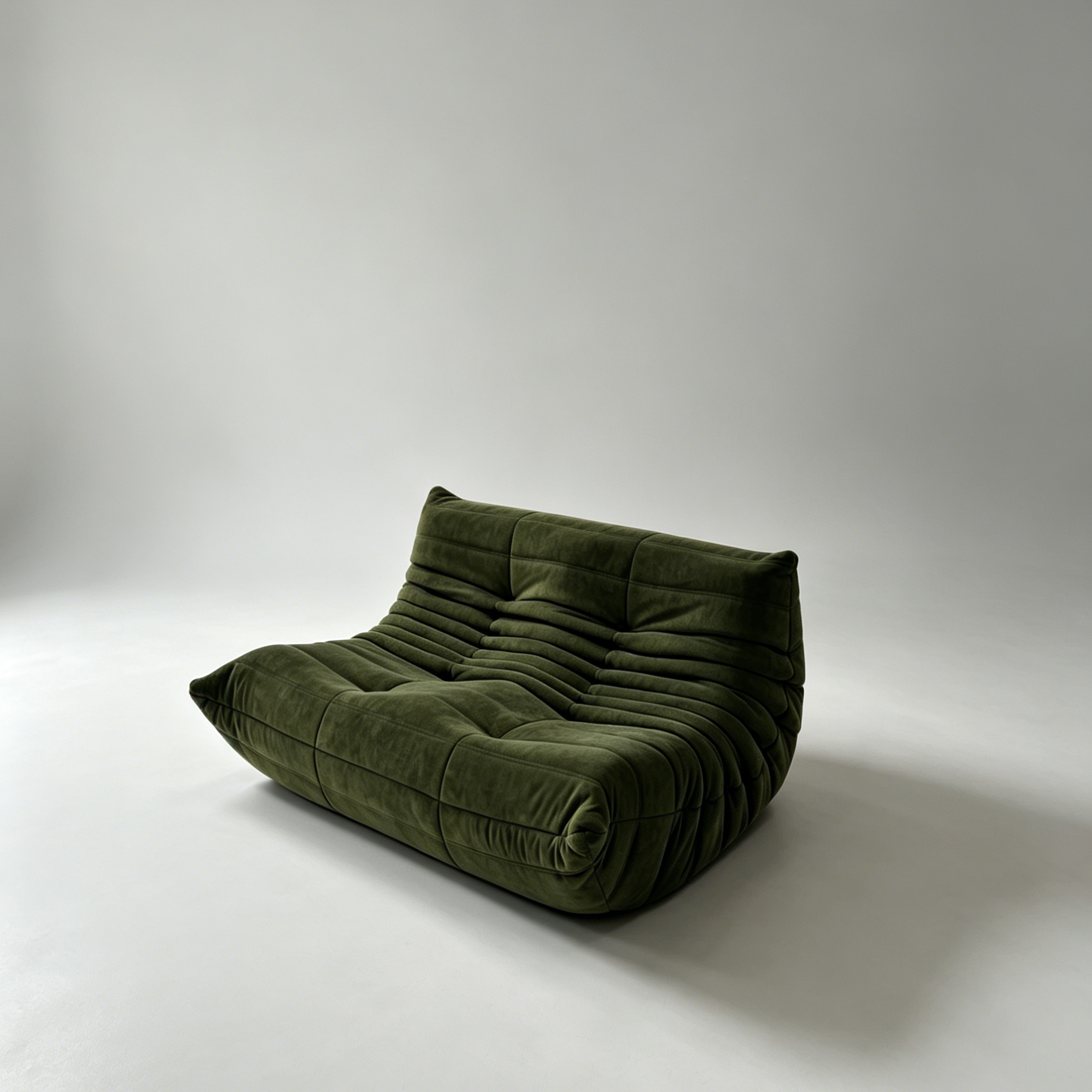 Sofa By Design | Two Seater Forest Green Vegan Suede Fireside Lounge