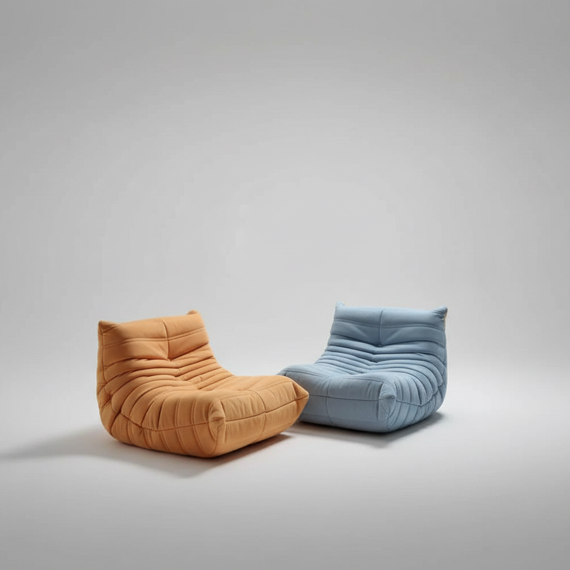 SofaByDesign Baby Toddler Armchair Sofa Yellow/Blue Eco Suede Single Seater - Sofa By Design