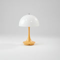 Yellow Mushroom Portable LED rechargeable Table Lamp – Mid century modern touch lamp