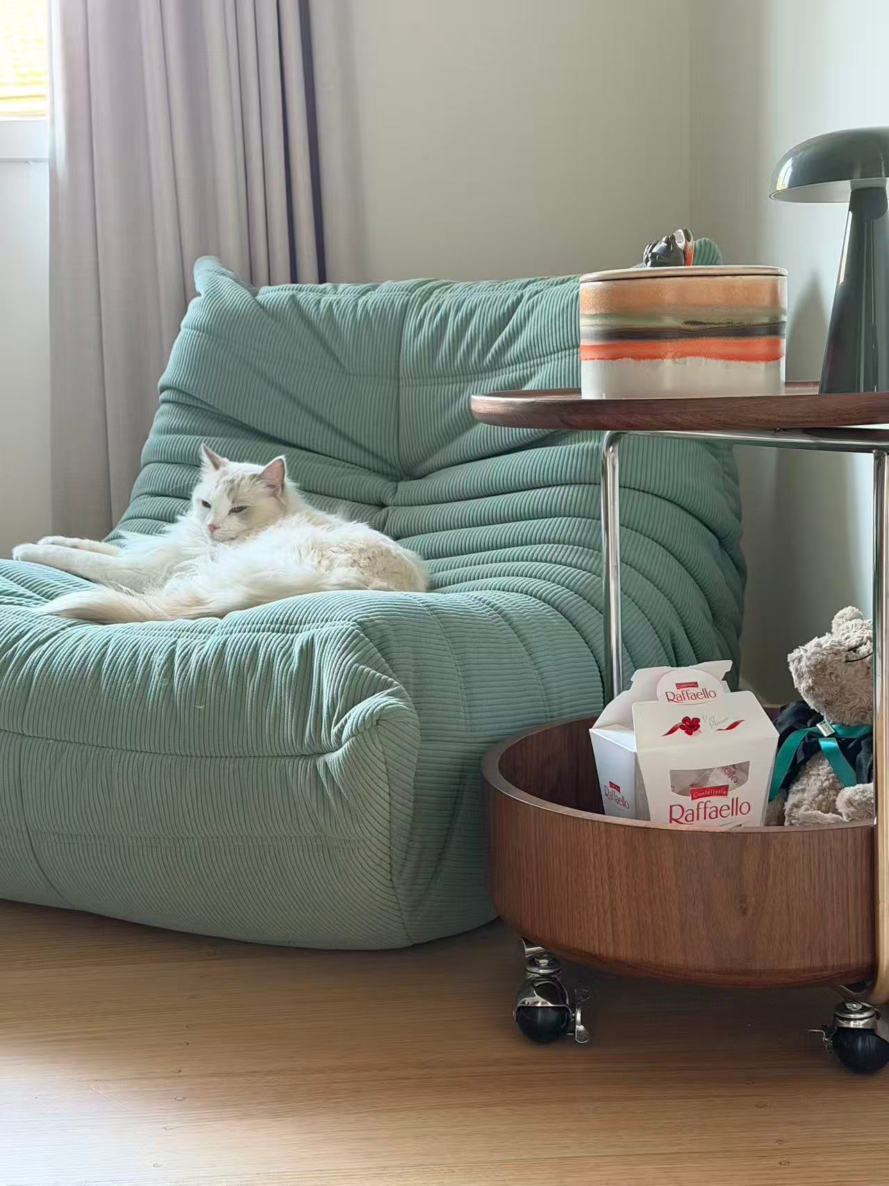 Sofa By Design | Green Corduroy Single Fireside Armchair – Retro Charm, Modern Comfort