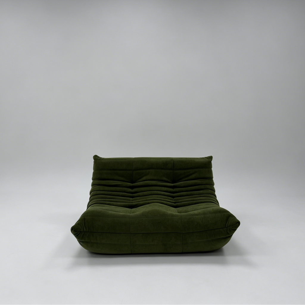 Sofa By Design | Two Seater Forest Green Vegan Suede Fireside Lounge