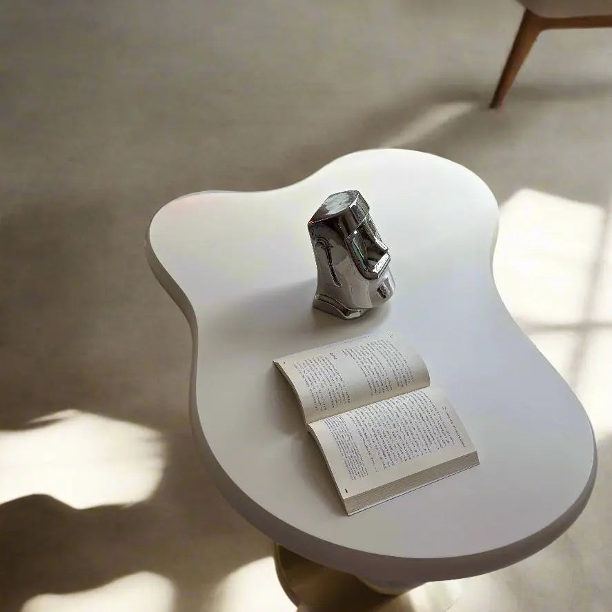 Cream White Modern Cloud Coffee Table – Sculptural Minimalist Centerpiece Sofa By Design