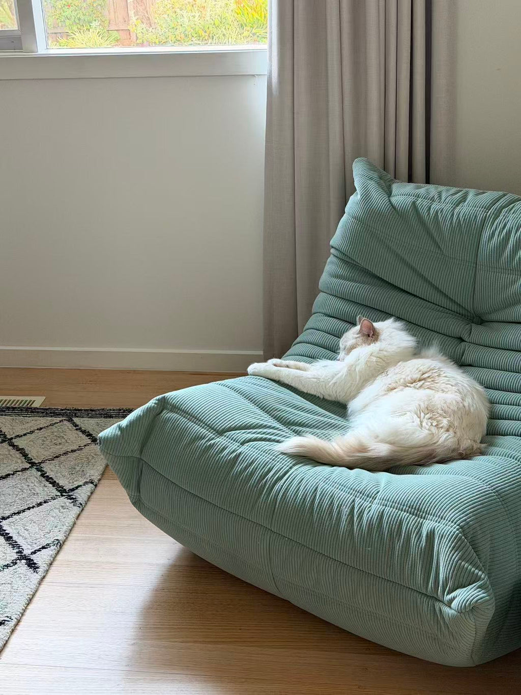 Sofa By Design | Green Corduroy Single Fireside Armchair – Retro Charm, Modern Comfort