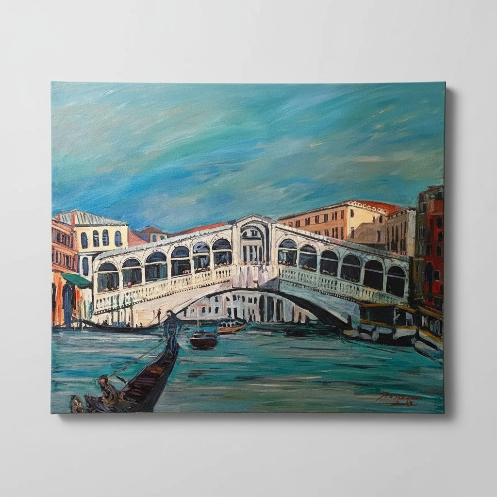 SofaByDesign Original Acrylic Paint Venice Bridge Hand Painted Wall Arts painting Sofa By Design