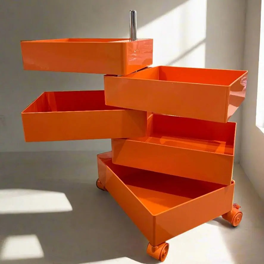 Retro Orange Rotating 5 Layers Storage Cabinet Sofa By Design