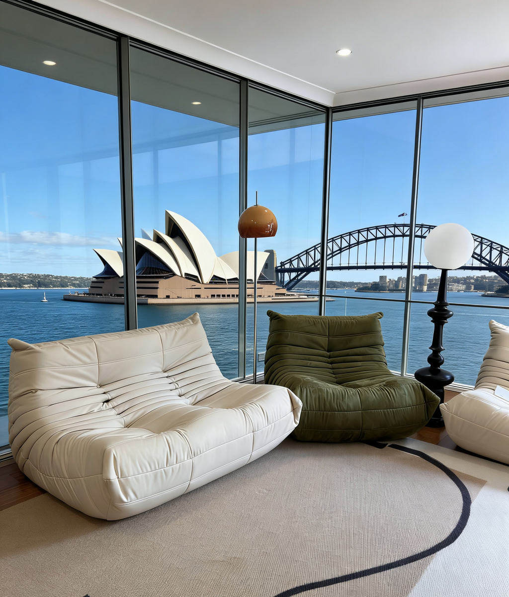 Sofa By Design Fireside sofa cream white vegan leather two seater sofa Sofa By Design