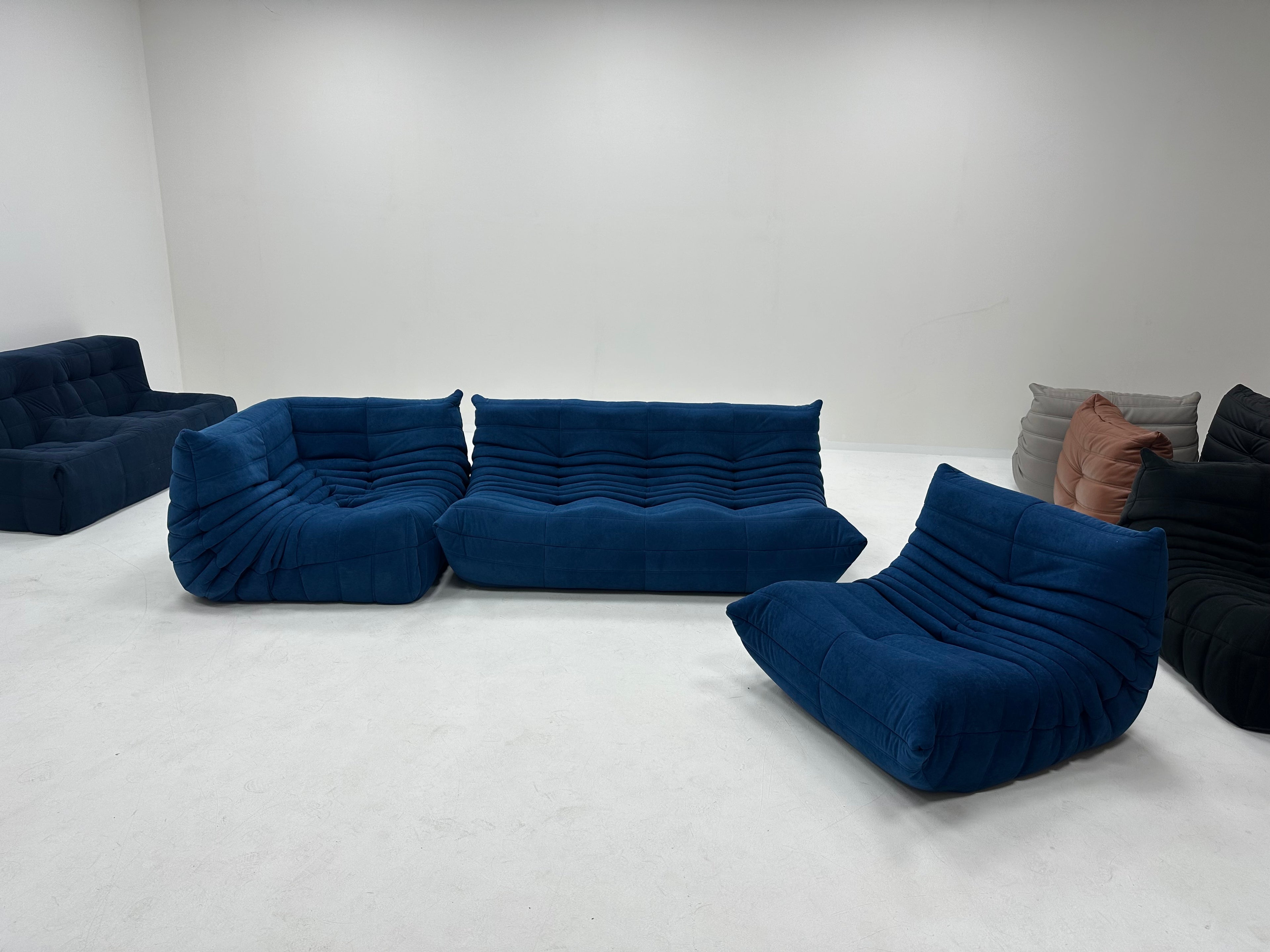 Sofa By Design Vegan Suede Royal Blue Togo Chair