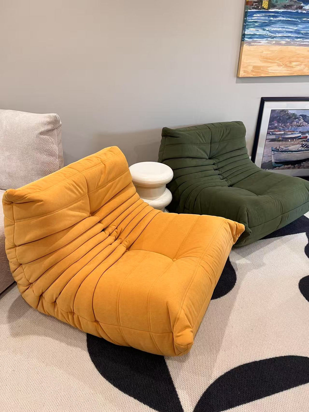 Sofa By Design Yellow Vegan Suede Sofa – Modern Comfort with Eco-Friendly Elegance Sofa By Design