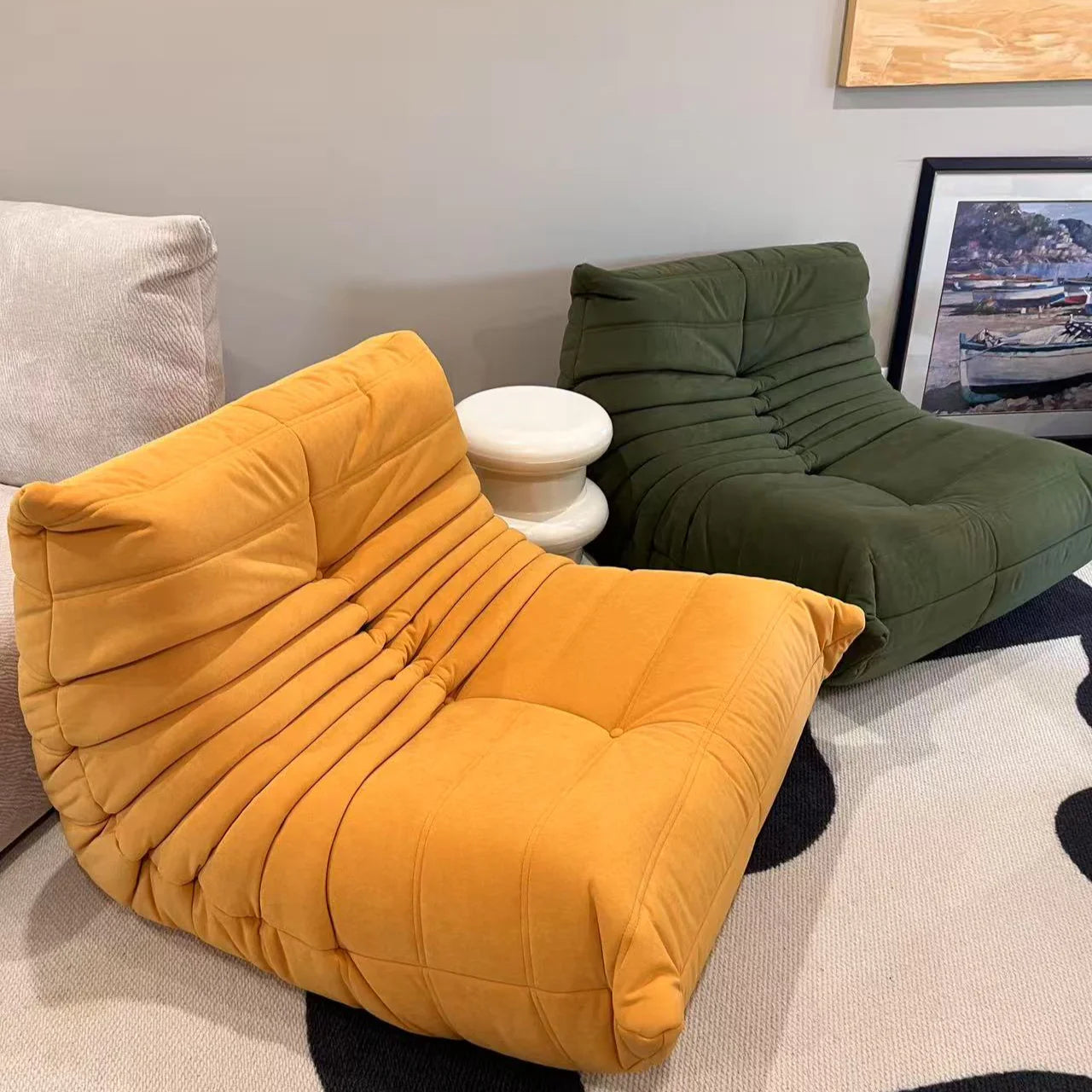 Sofa By Design Yellow Vegan Suede Sofa – Modern Comfort with Eco-Friendly Elegance Sofa By Design