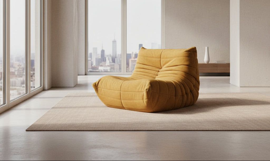 Sofa By Design Yellow Vegan Suede Sofa – Modern Comfort with Eco-Friendly Elegance Sofa By Design