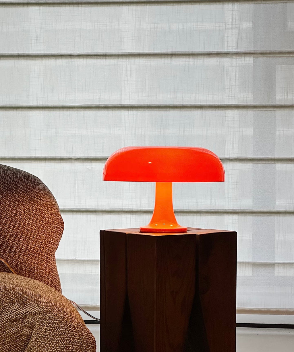 Illuminating Elegance: Rechargeable orange mushroom lamp with Adjustable Lighting