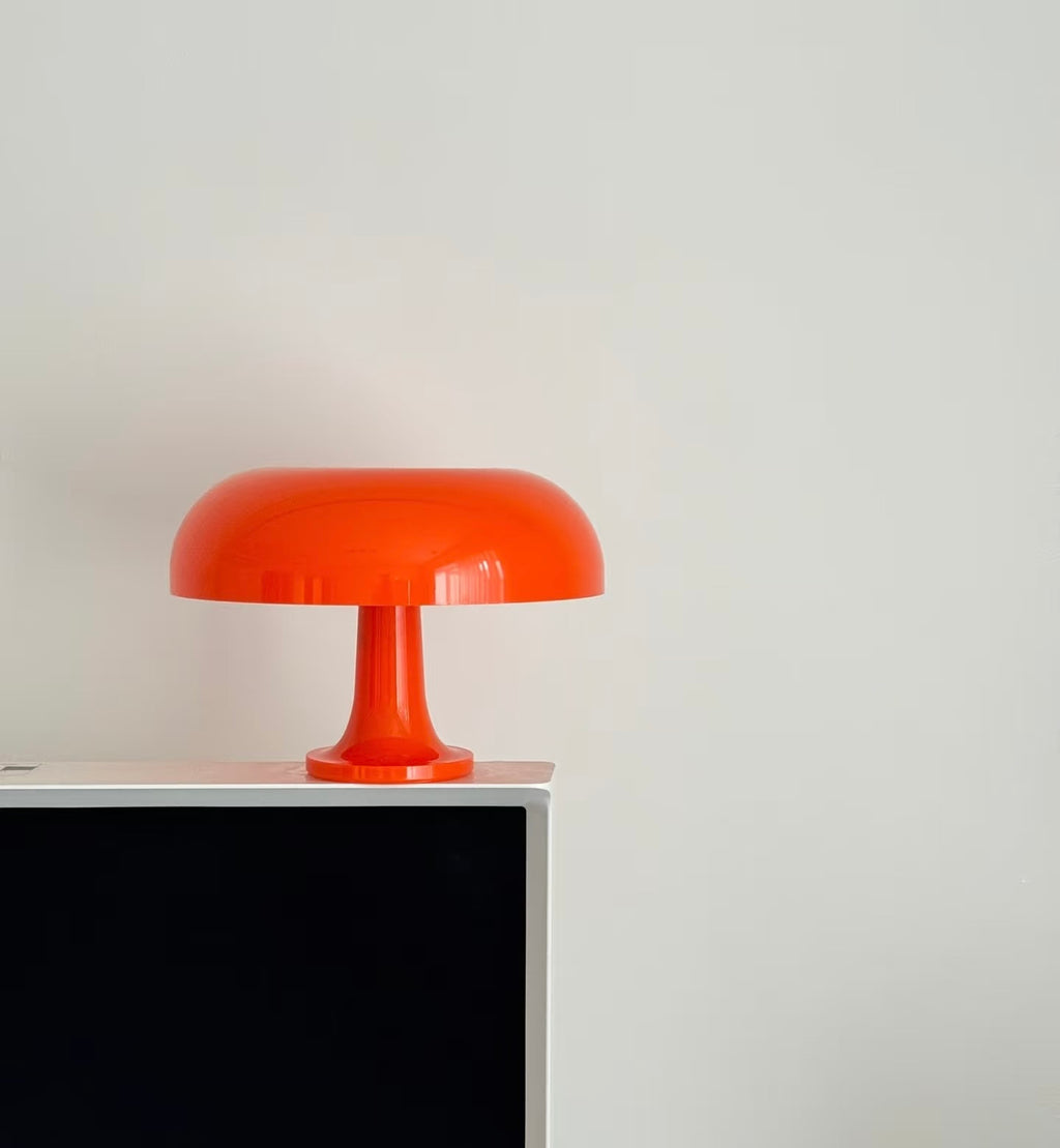 Illuminating Elegance: Rechargeable orange mushroom lamp with Adjustable Lighting
