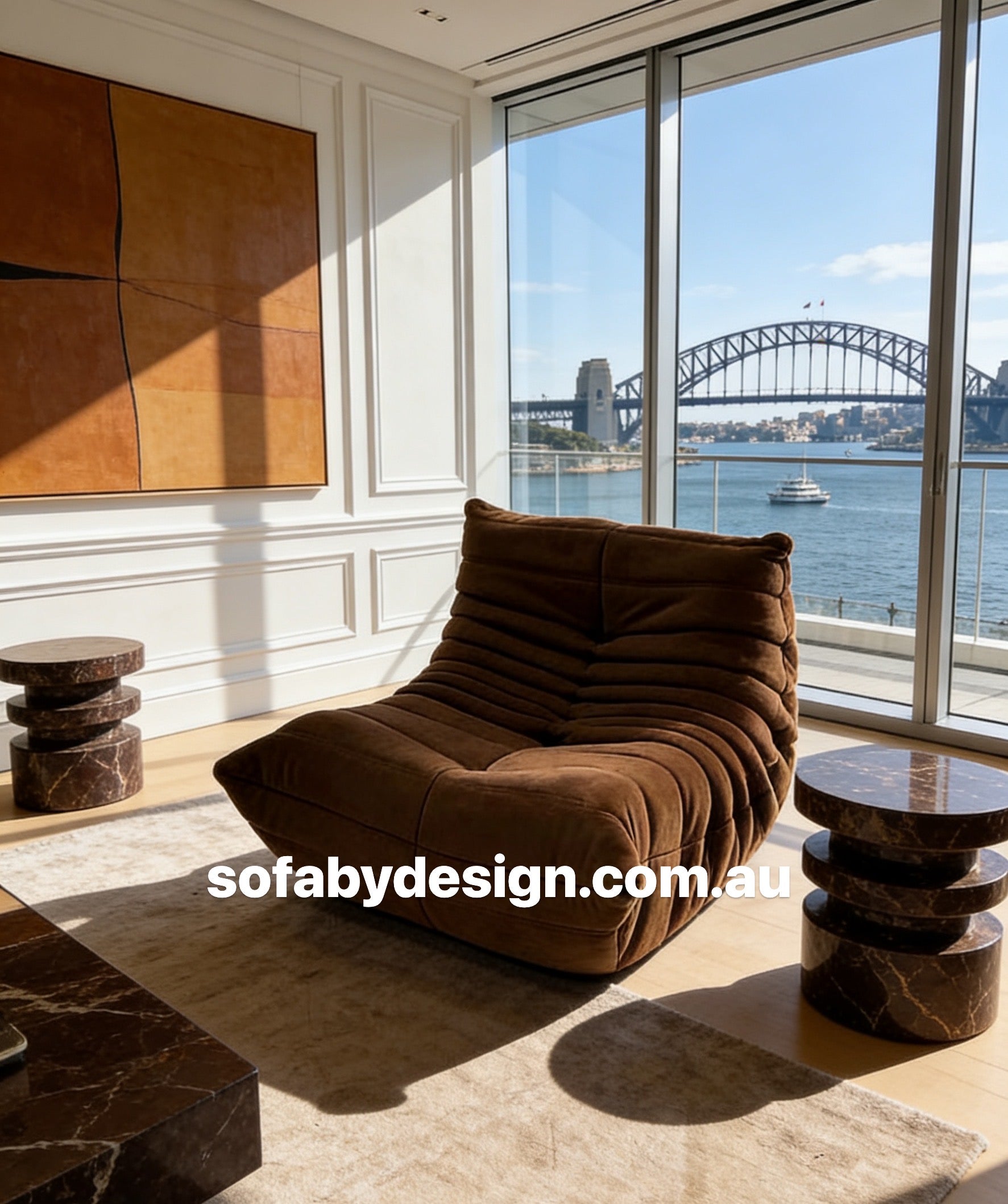 Sofa By Design Brown Vegan Suede Fireside Armchair loveseats modular sofa