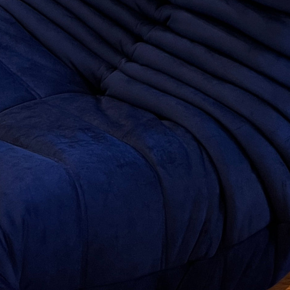 Sofa By Design Velvet Royal Blue Togo-inspired sofa Sofa By Design