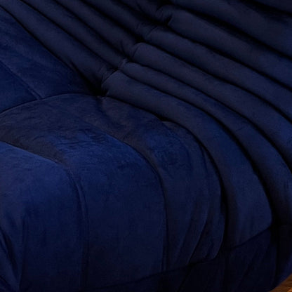 Sofa By Design Velvet Royal Blue Togo-inspired sofa Sofa By Design