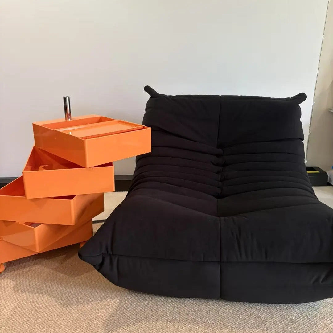 SofaByDesign Black Vegan Suede Fireside Sofa Single Seater modern lounge - Sofa By Design