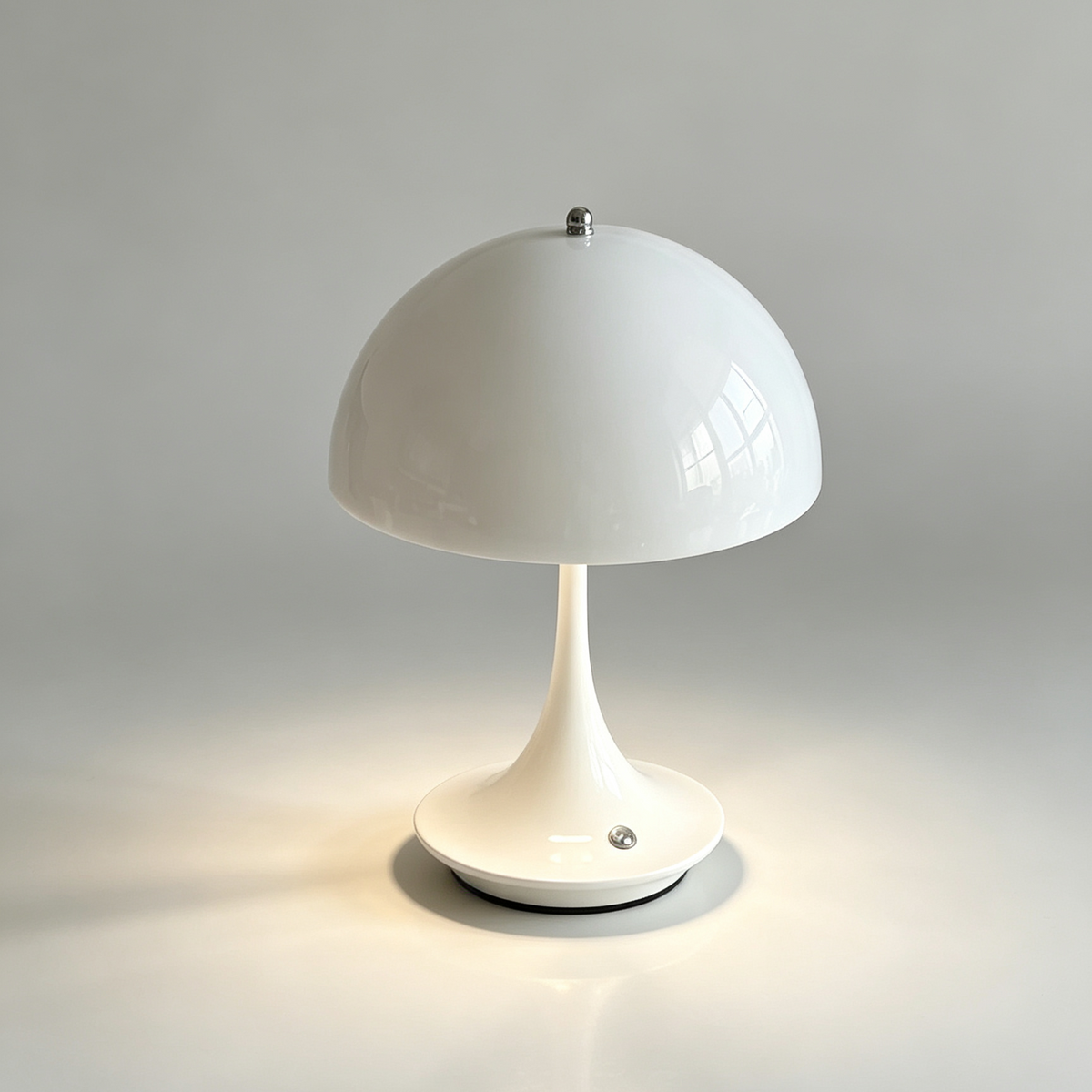 Chrome Mushroom Table Lamp – Rechargeable Touch LED