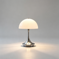 Chrome Mushroom Table Lamp – Rechargeable Touch LED