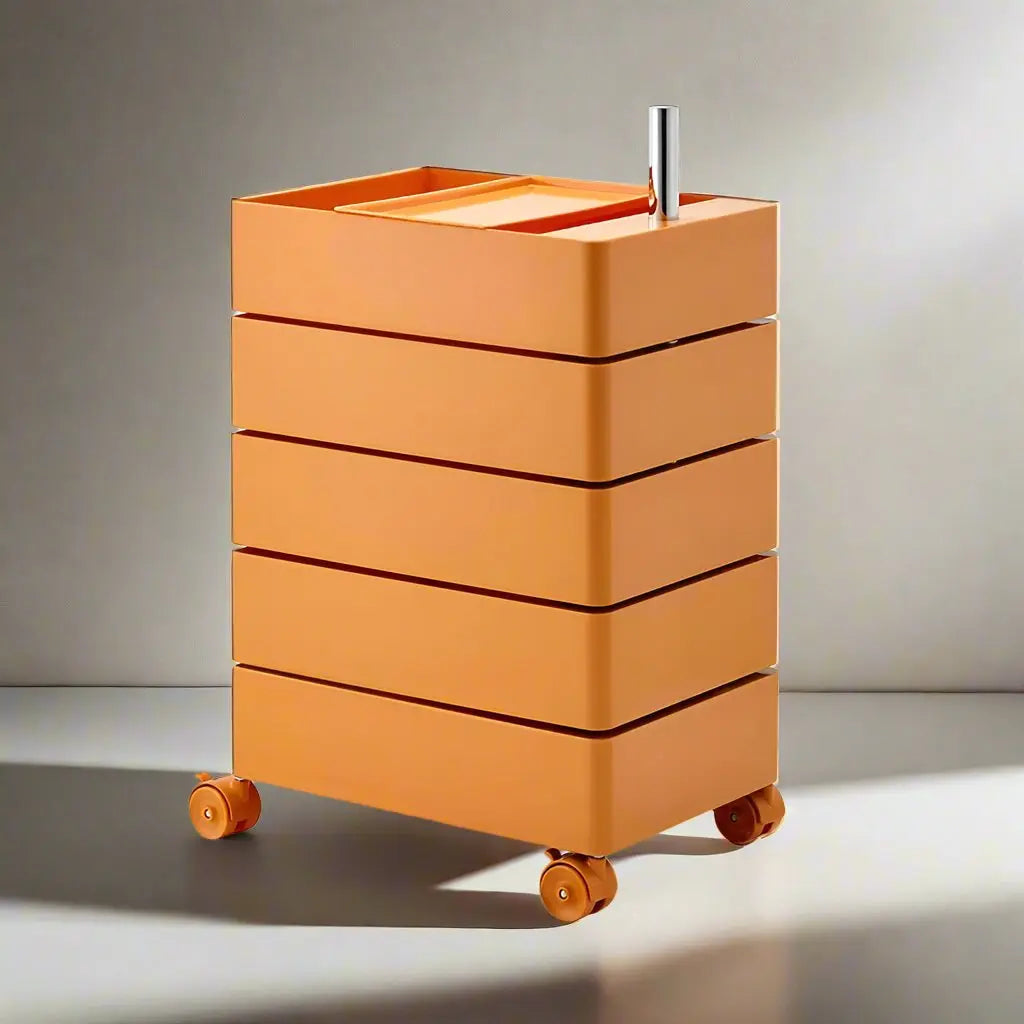 Retro Orange Rotating 5 Layers Storage Cabinet Sofa By Design