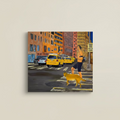 SofaByDesign Orignial Oil Paint New York Dog Walk Hand Painted Wall Arts Sofa By Design