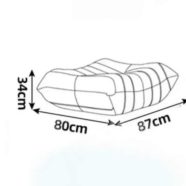 SofaByDesign Cream White/Black Fireside Sofa Ottoman - Sofa By Design