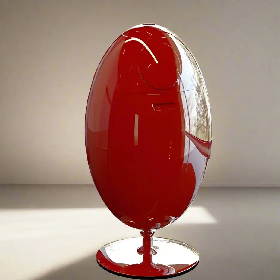 Modern Red Dinosuar Egg Bin Trash Can With Bottle Crusher Sofa By Design