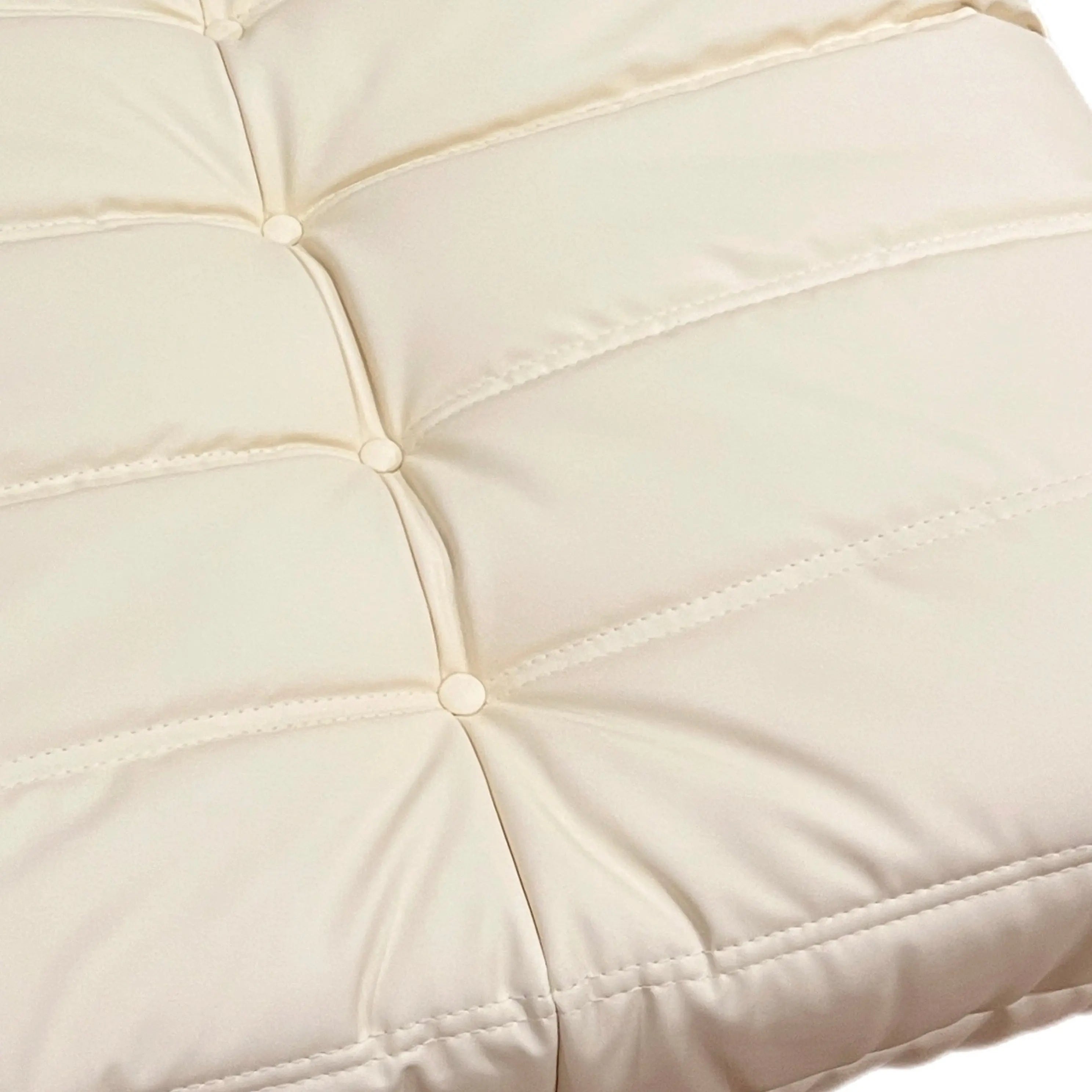 SofaByDesign Cream White/Black Fireside Sofa Ottoman - Sofa By Design