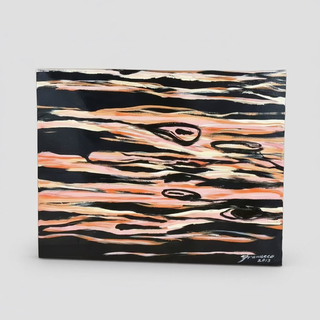 "Liquid Sunset" - Original sunset abstract seascape painting Sofa By Design