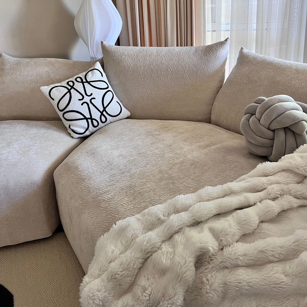 SofaByDesign Flower Petal Fabric Minimalist and Irregular Modern Italian Combination Corner Sofa TopTasteLife