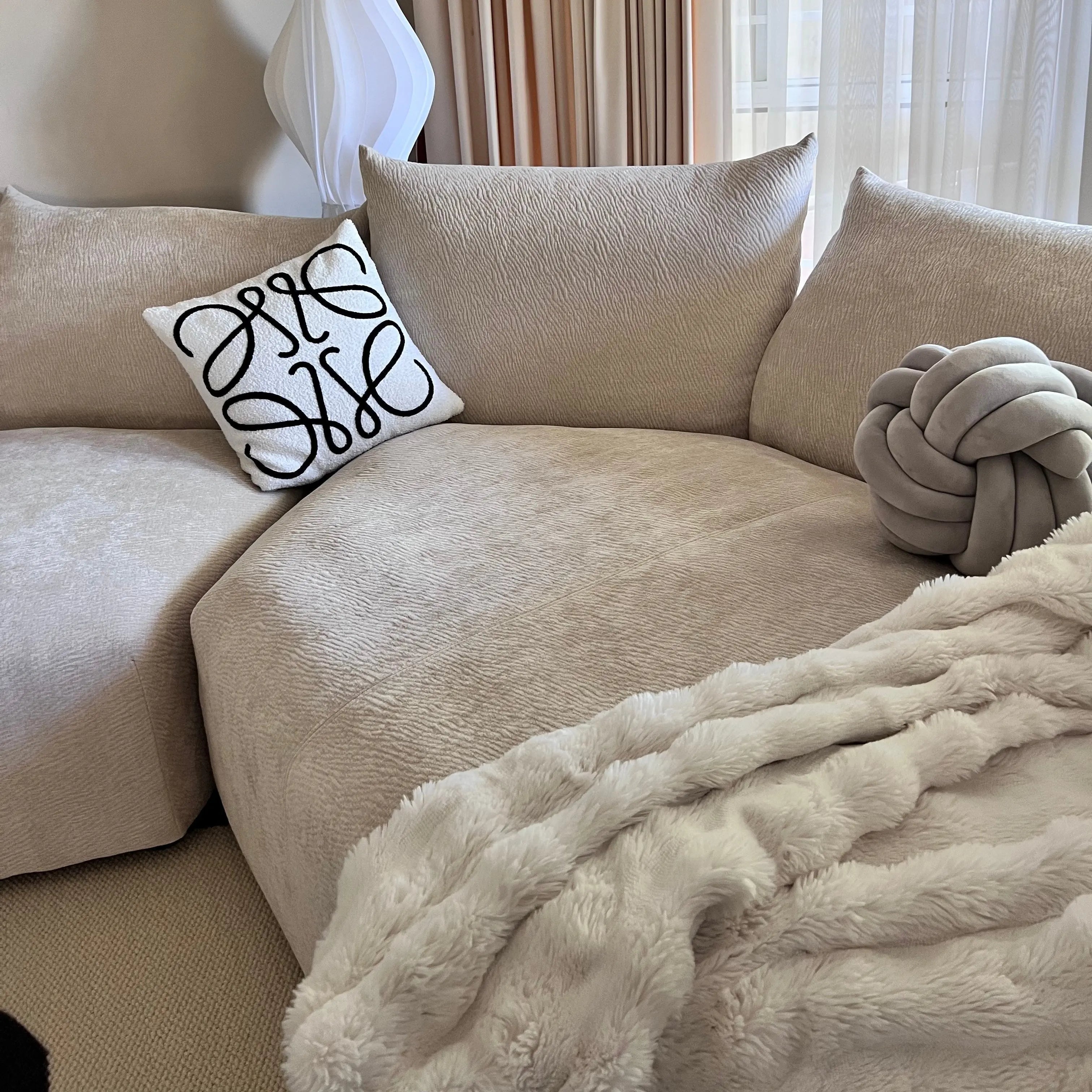 SofaByDesign Flower Petal Fabric Minimalist and Irregular Modern Italian Combination Corner Sofa TopTasteLife