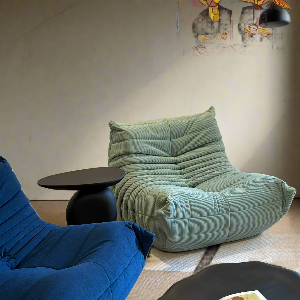 Sofa By Design | Green Corduroy Single Fireside Armchair – Retro Charm, Modern Comfort Sofa By Design