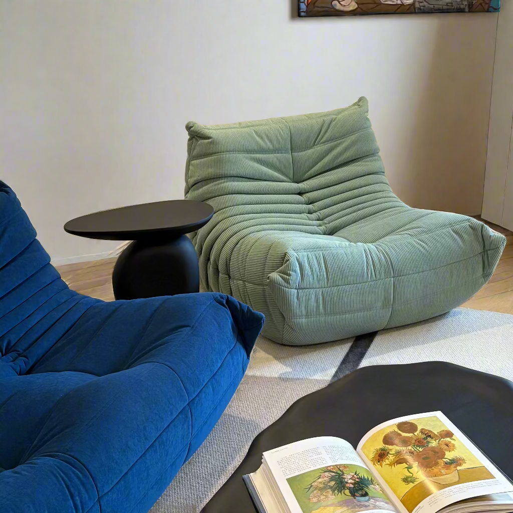 Sofa By Design | Green Corduroy Single Fireside Armchair – Retro Charm, Modern Comfort Sofa By Design