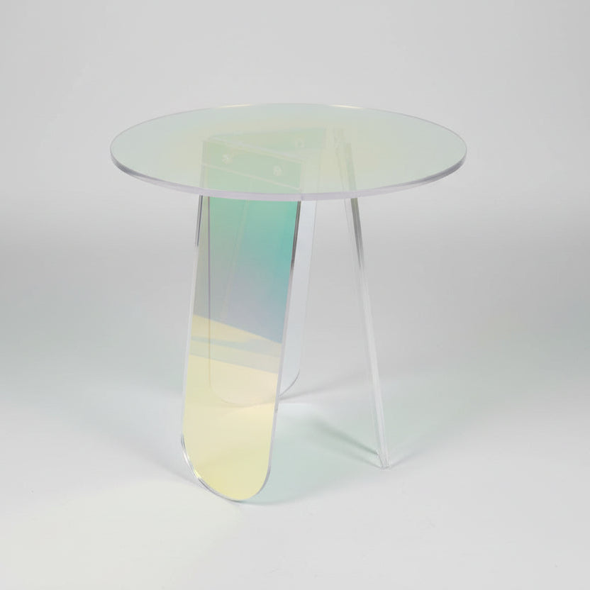 Round Side Table Transparent Colourful Acyclic Coffee Table Sofa By Design