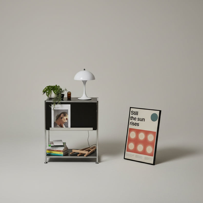 Vintage Bedroom Nightstand Stainless Steel Modular Combination Sideboard USM Household Living Room Dresser Storage Cabinet Sofa By Design