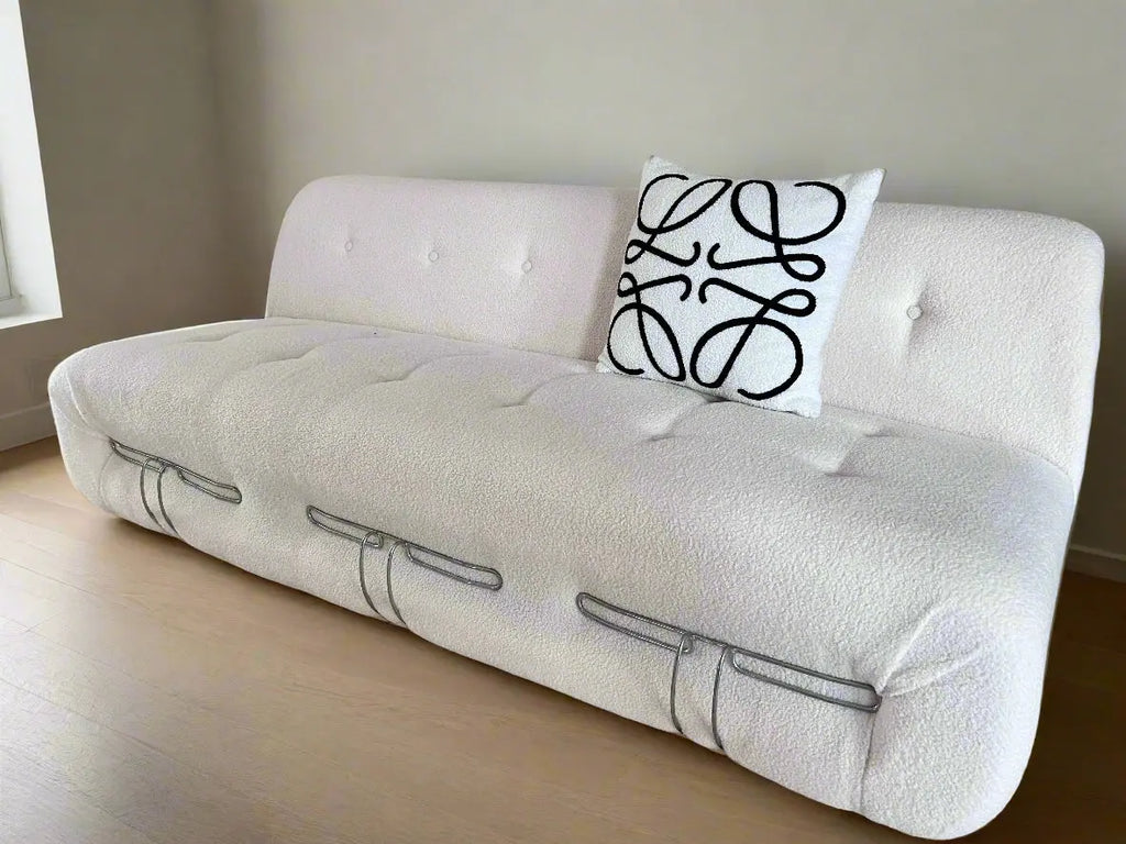 SofaByDesign Hippo Cream White Boucle Three Seater Lounge sofa TopTasteLife