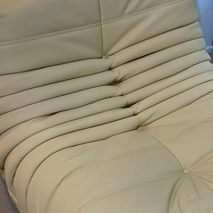 SofaByDesign Yellow Vegan Leather Fireside Sofa Replica TopTasteLife