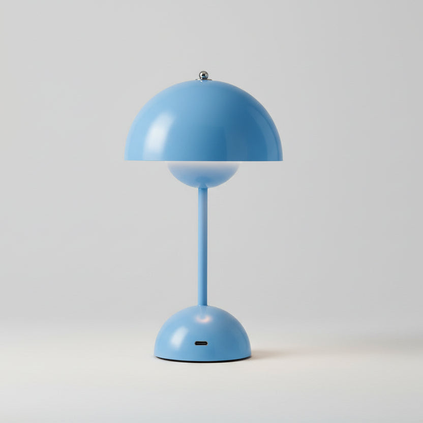 Blue Flowerpot Portable LED rechargeable Table Lamp – Vintage Touch Lamp