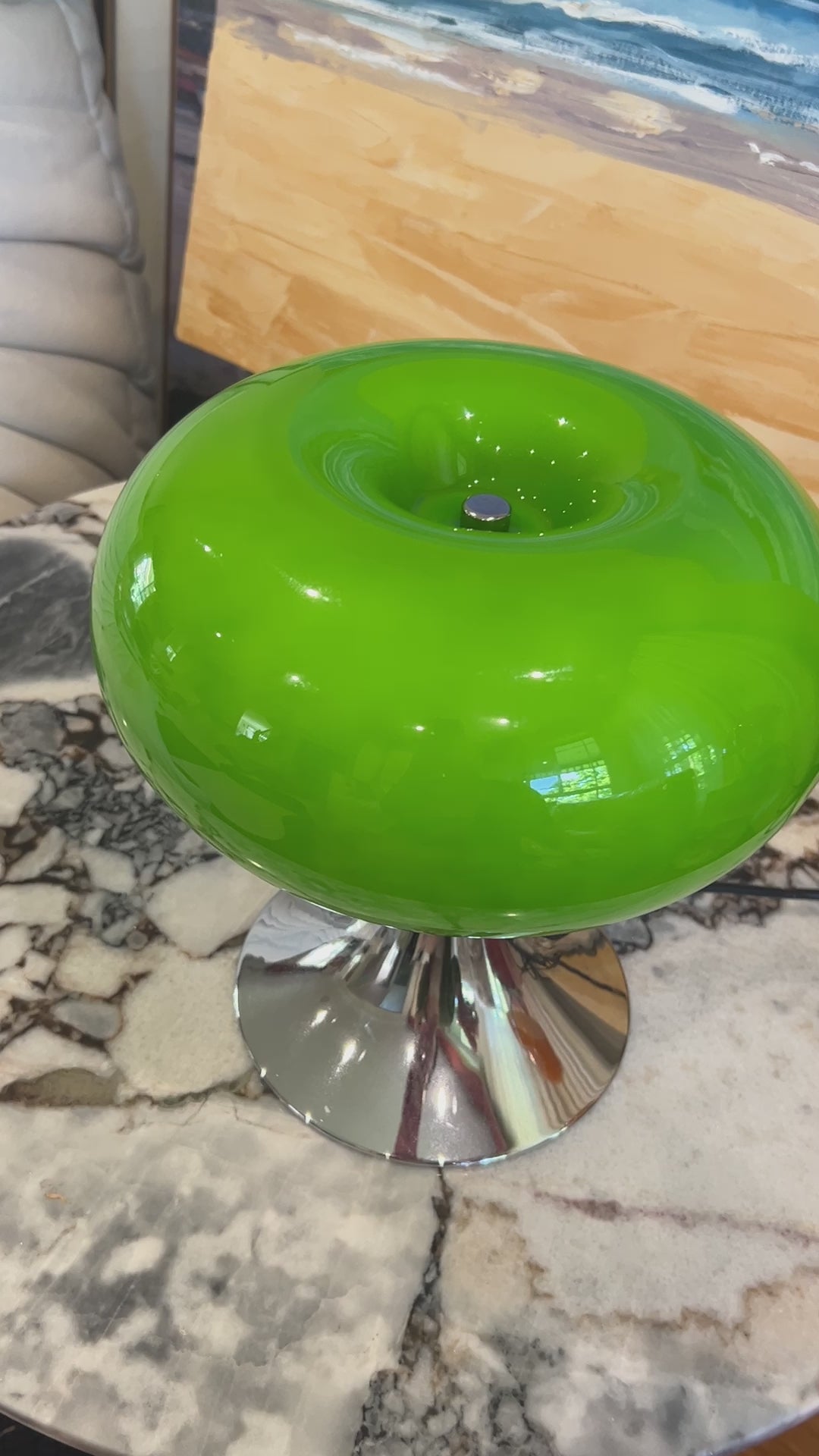 Bauhaus-inspired design Green Apple Table Lamp