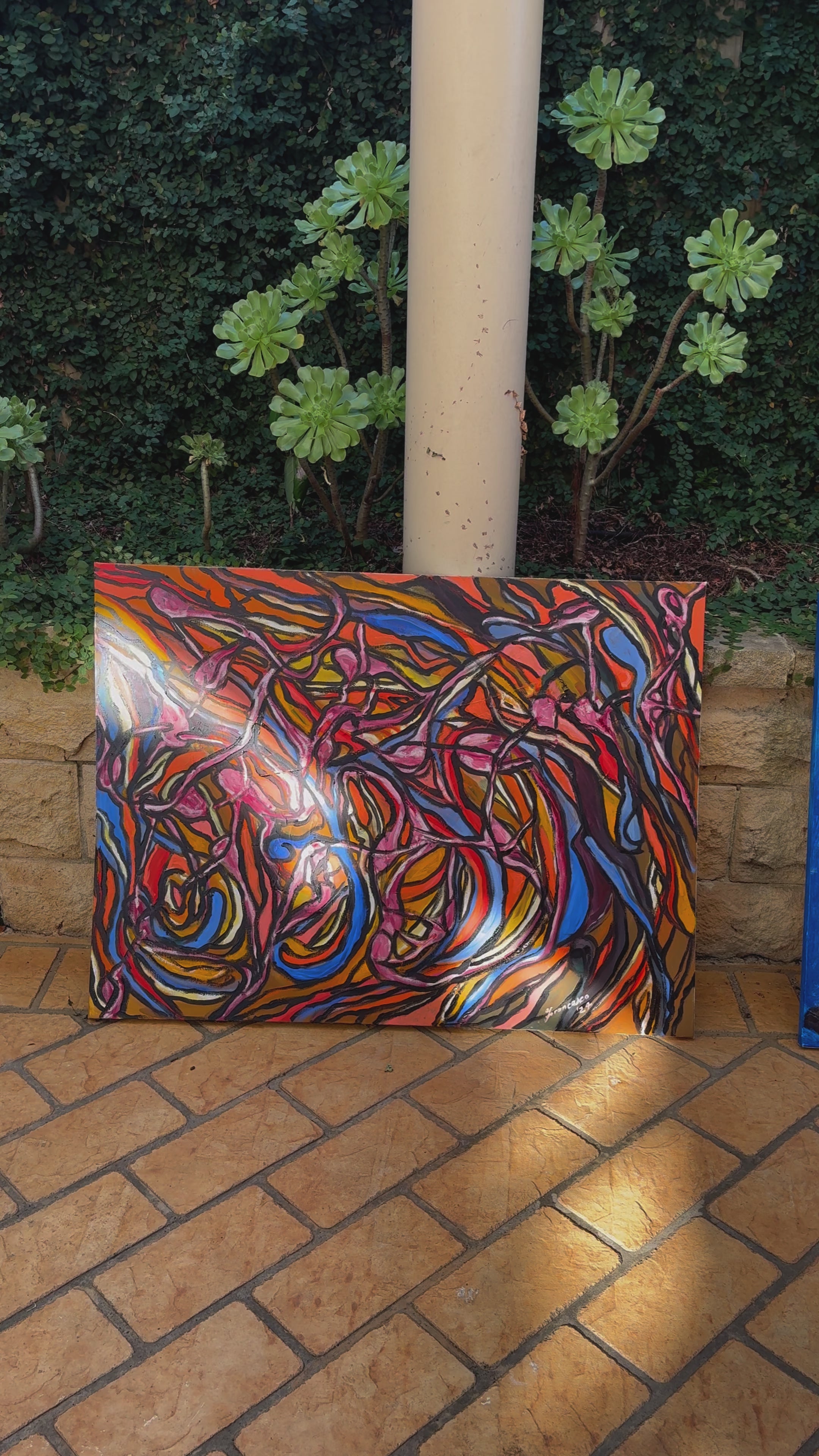 "The Dance of Life" – Tangled Energy Abstract expressionism painting